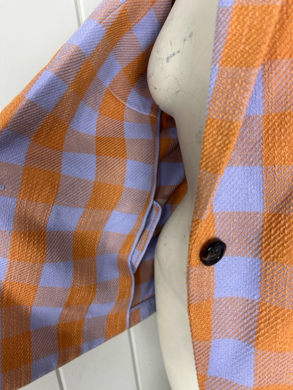 Ann Taylor Petite Hutton Blazer Gingham Textured Jacket 10P Career Chic Spring - Picture 5 of 10
